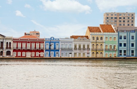 Recife houses by canal
