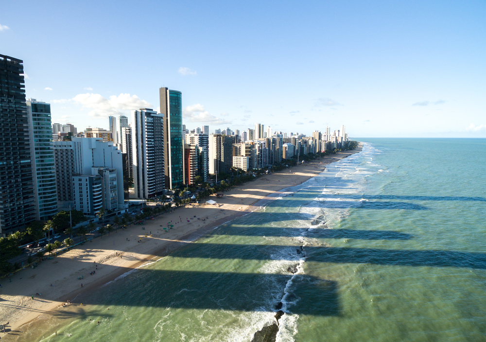 Boa Viagem beach in Recife Brazil